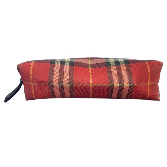 Burberry Red Nova Check Travel Cosmetic Pouch - Picture 6 of 7